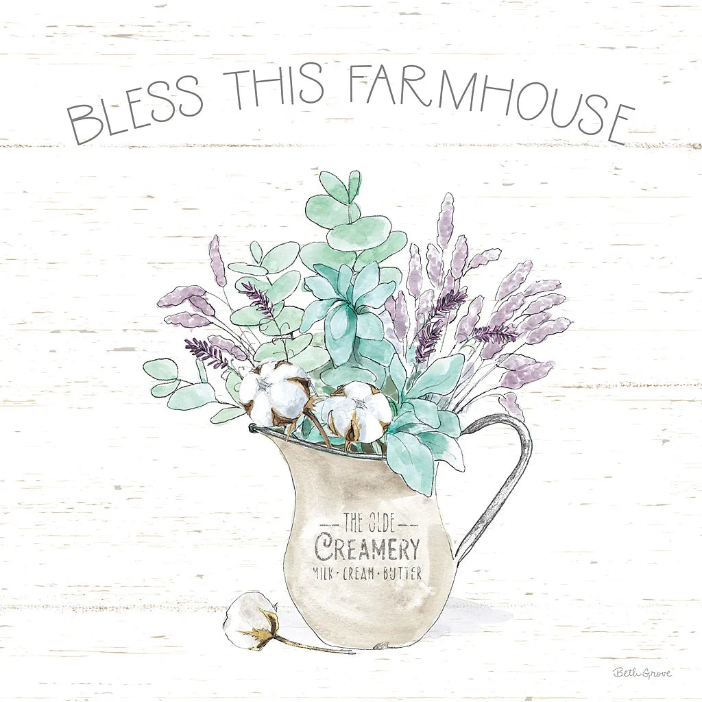 Farmhouse Cotton II by Beth Grove. SKU 50896a. Archival Giclee Fine art print for wall decor.