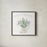 Farmhouse Cotton II Sage by Beth Grove. Shown in a sleek black glass frame for a contemporary gallery look. Available as an archival giclee rolled canvas, fine art paper, or poster print. SKU 57449a.