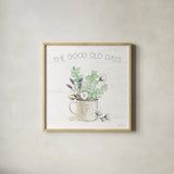 Farmhouse Cotton III Sage by Beth Grove. Shown in a natural wood glass frame for a timeless modern aesthetic. Available as an archival giclee rolled canvas, fine art paper, or poster print. SKU 57450a.