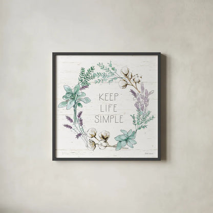 Farmhouse Cotton IX by Beth Grove. Shown in a sleek black glass frame for a contemporary gallery look. Available as an archival giclee rolled canvas, fine art paper, or poster print. SKU 50903a.