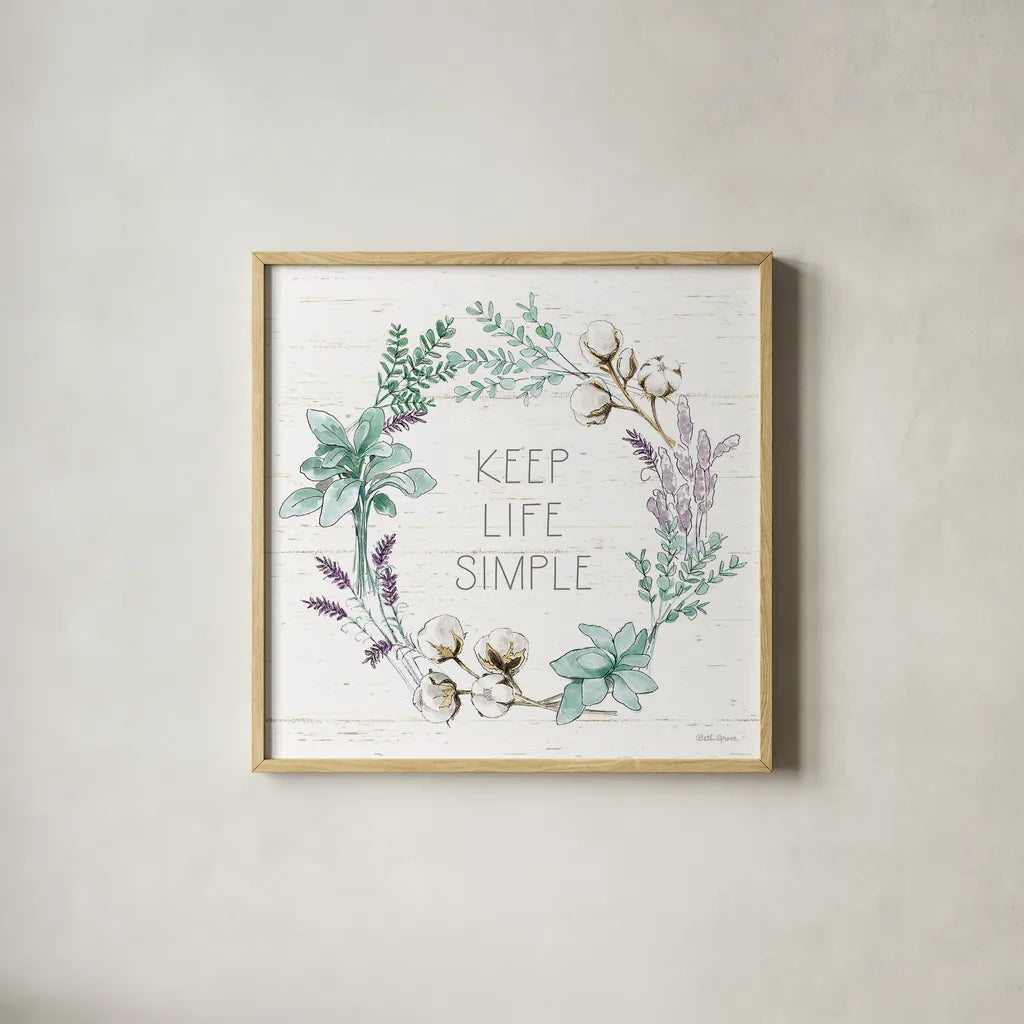 Farmhouse Cotton IX by Beth Grove. Shown in a natural wood glass frame for a timeless modern aesthetic. Available as an archival giclee rolled canvas, fine art paper, or poster print. SKU 50903a.