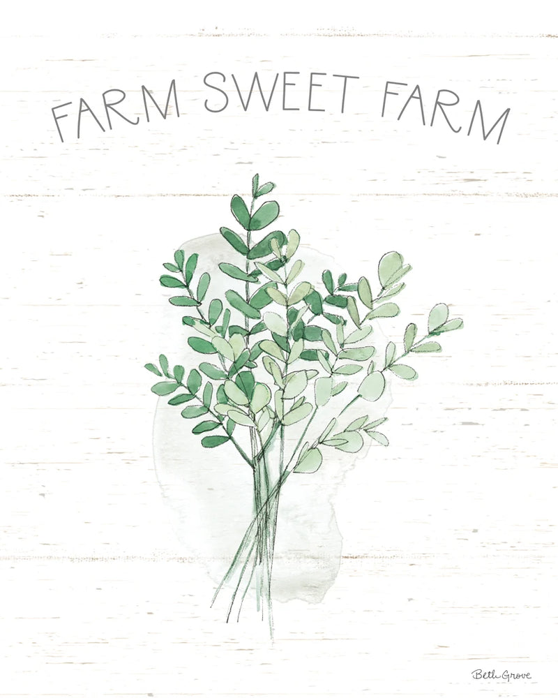 Farmhouse Cotton V Sage by Beth Grove