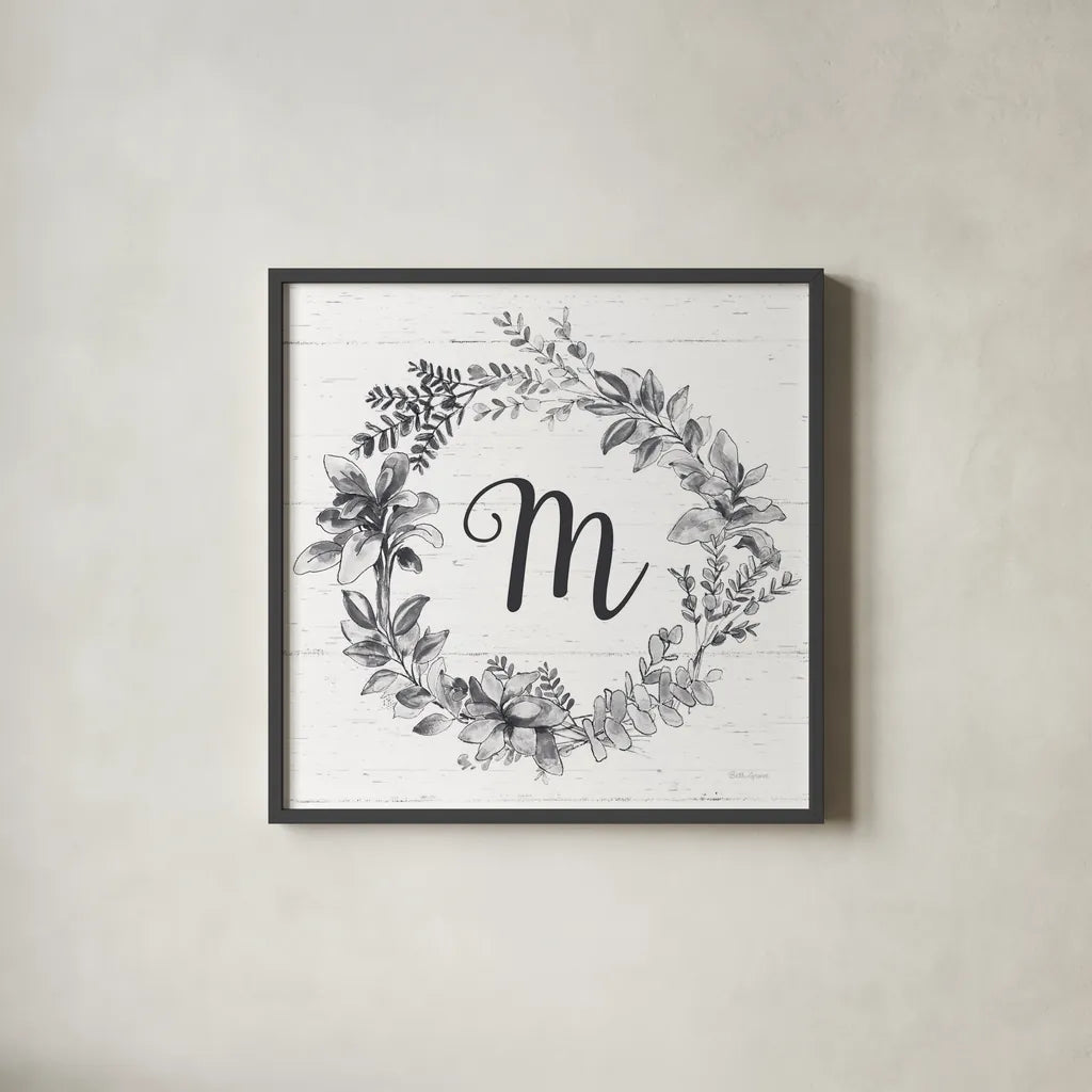 Farmhouse Cotton V v2 Gray by Beth Grove. Shown in a sleek black glass frame for a contemporary gallery look. Available as an archival giclee rolled canvas, fine art paper, or poster print. SKU 54265a.