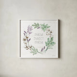 Farmhouse Cotton VIII Sage by Beth Grove. Shown in a crisp white glass frame for a clean and minimalist style. Available as an archival giclee rolled canvas, fine art paper, or poster print. SKU 57455a.