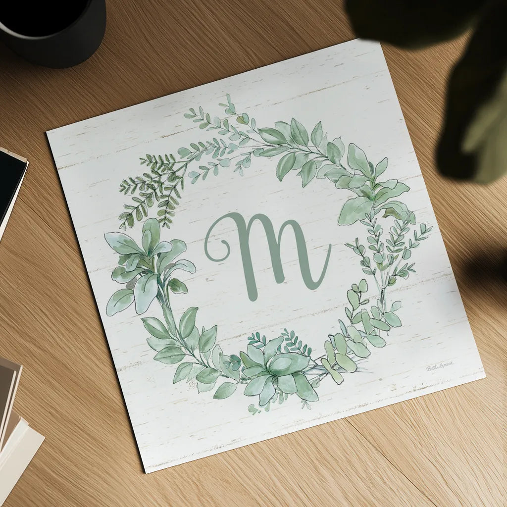 Farmhouse Cotton X v2 Sage by Beth Grove. Shown as a detailed flat fine art print, highlighting archival giclee quality. Available as an archival giclee rolled canvas, fine art paper, or poster print. SKU 54266a.