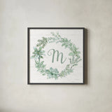 Farmhouse Cotton X v2 Sage by Beth Grove. Shown in a sleek black glass frame for a contemporary gallery look. Available as an archival giclee rolled canvas, fine art paper, or poster print. SKU 54266a.