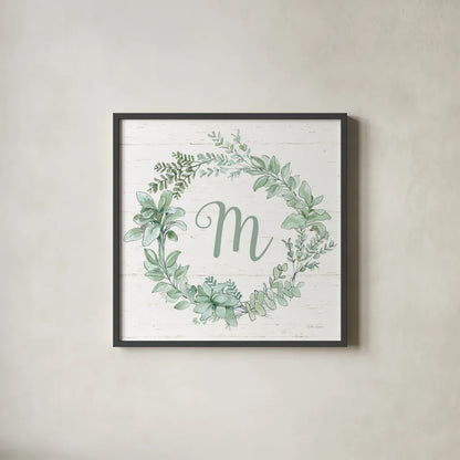 Farmhouse Cotton X v2 Sage by Beth Grove. Shown in a sleek black glass frame for a contemporary gallery look. Available as an archival giclee rolled canvas, fine art paper, or poster print. SKU 54266a.