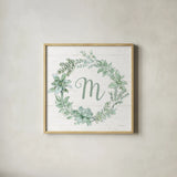 Farmhouse Cotton X v2 Sage by Beth Grove. Shown in a natural wood glass frame for a timeless modern aesthetic. Available as an archival giclee rolled canvas, fine art paper, or poster print. SKU 54266a.