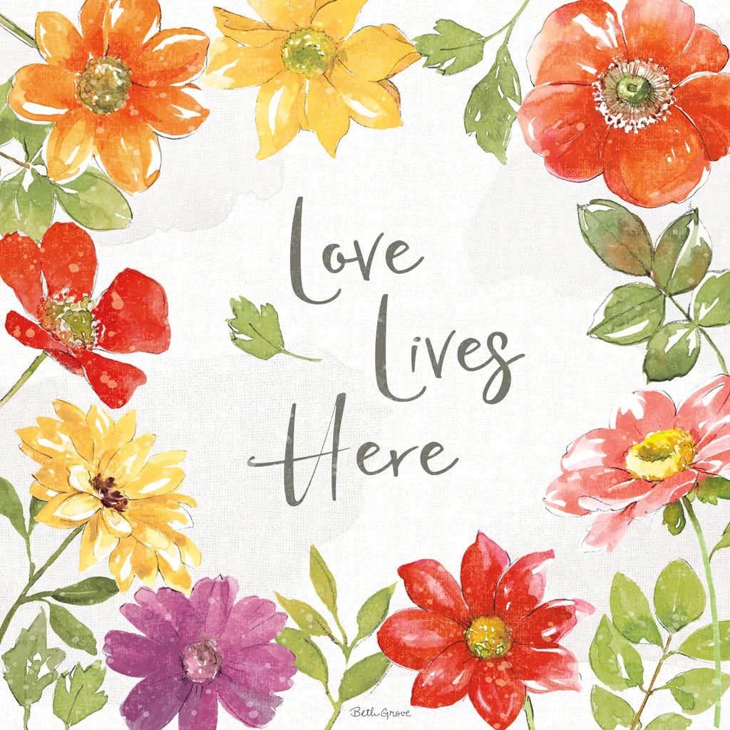 Farmhouse Floral III by Beth Grove. SKU 56721a. Archival Giclee Fine art print for wall decor.