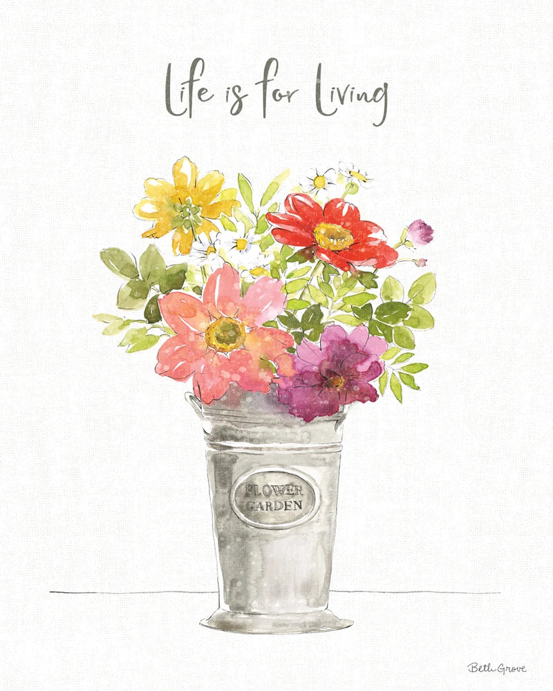 Farmhouse Floral IX by Beth Grove