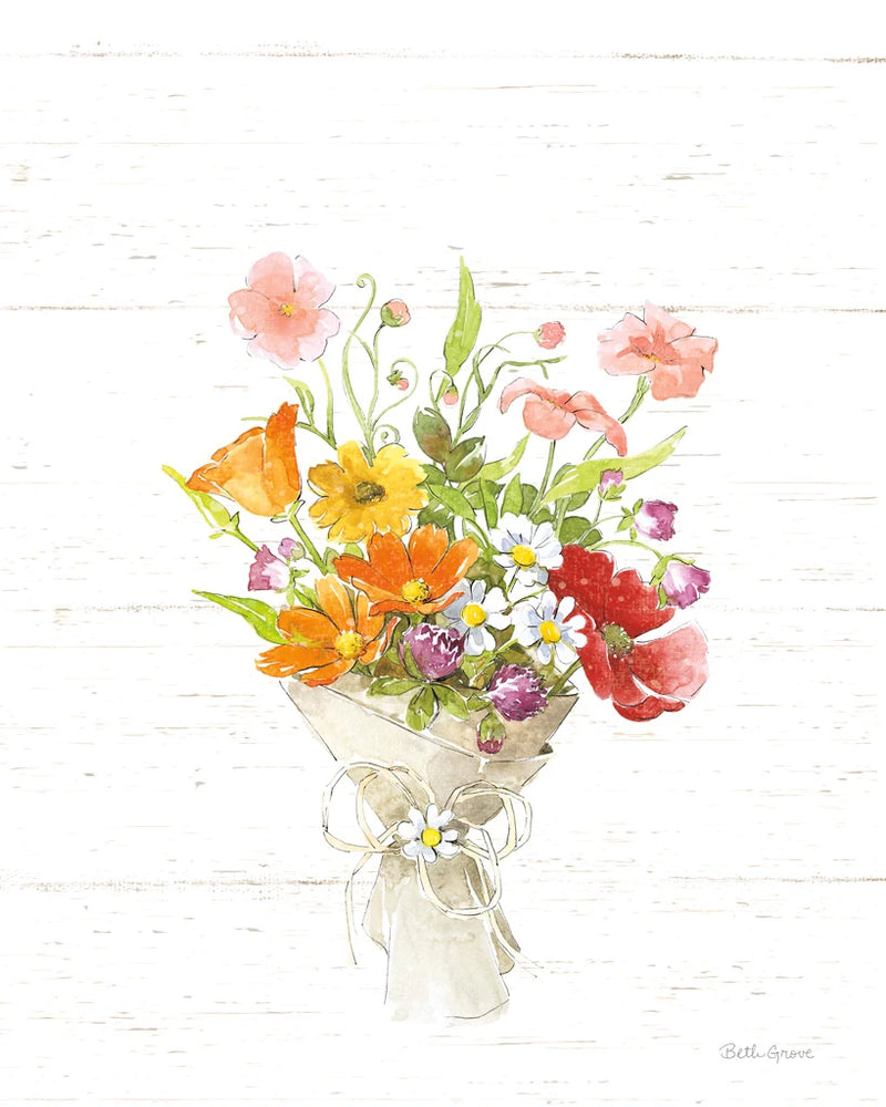 Farmhouse Floral V Shiplap by Beth Grove