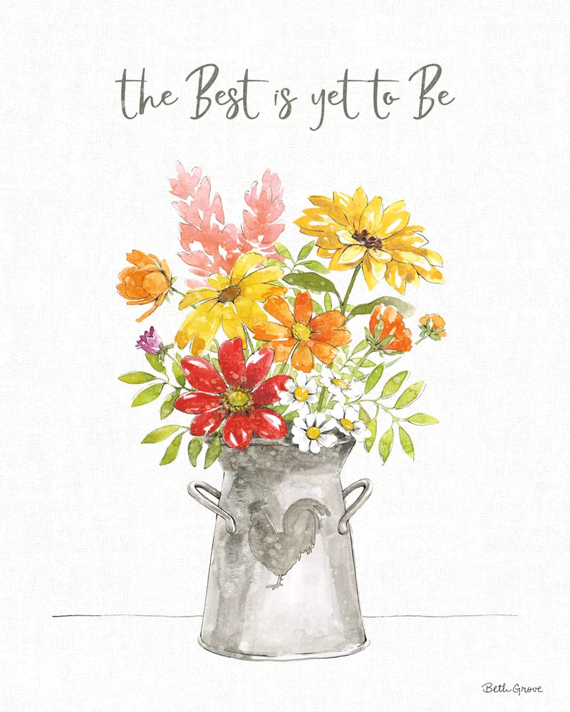 Farmhouse Floral VI by Beth Grove