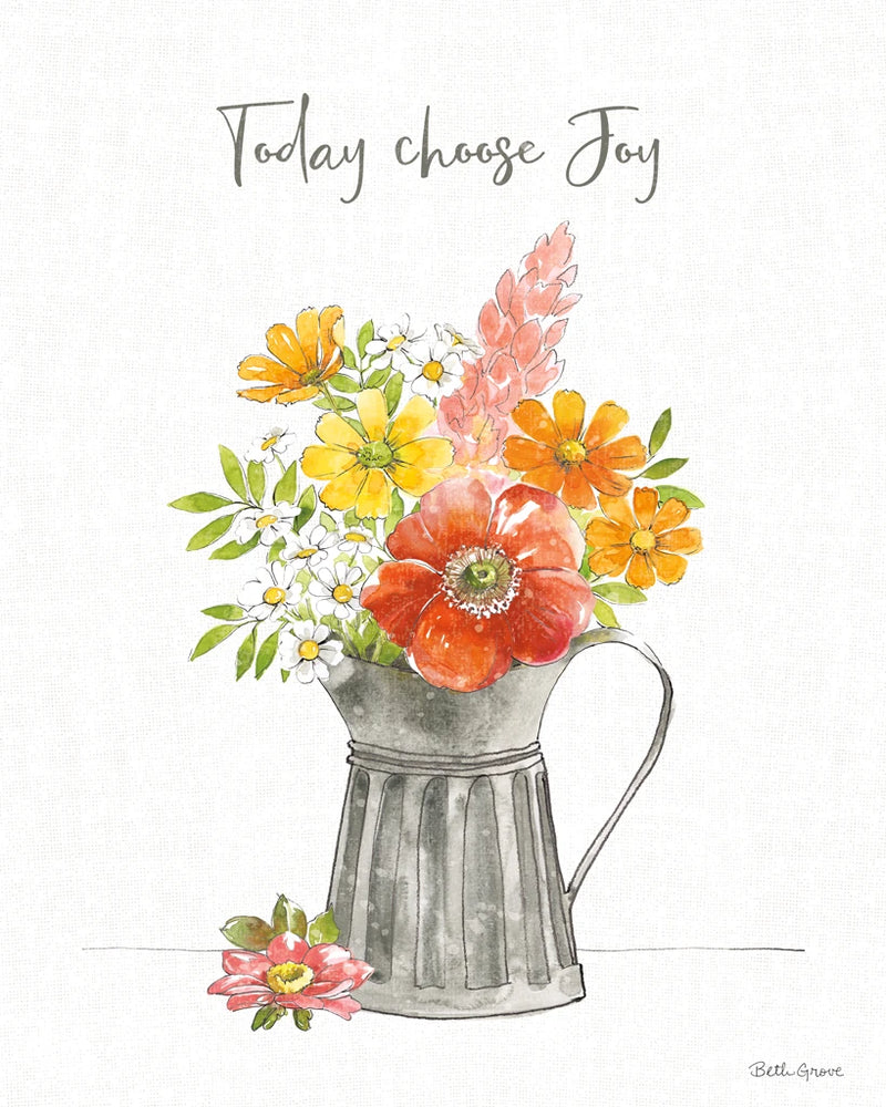 Farmhouse Floral VII by Beth Grove