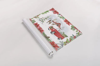 Farmhouse Holidays I by Beth Grove. shown as a rolled paper print. Available as archival giclee rolled canvas, fine art paper, or poster print. SKU 45567i.