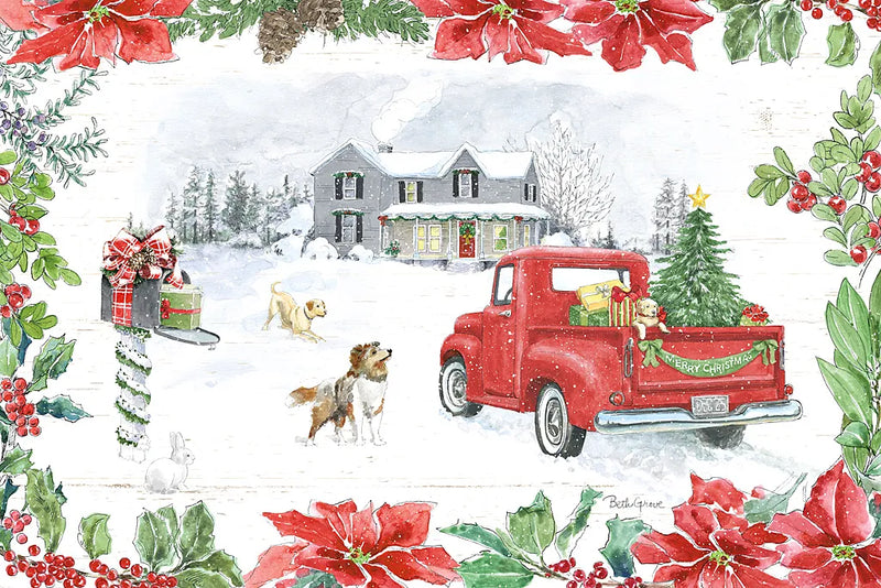 Farmhouse Holidays II by Beth Grove. SKU 45568i. Archival Giclee Fine art print for wall decor.