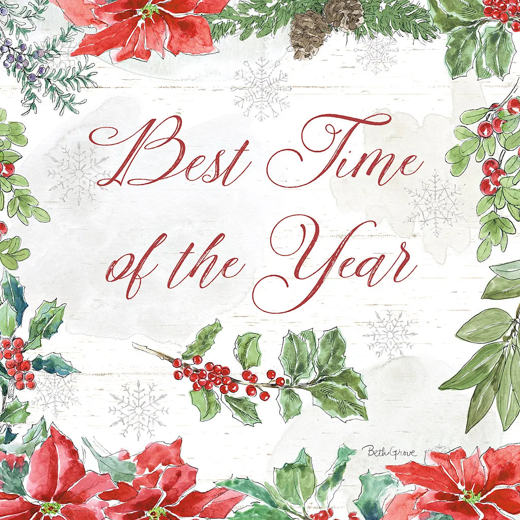 Farmhouse Holidays III by Beth Grove. SKU 45569a. Archival Giclee Fine art print for wall decor.