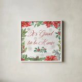 Farmhouse Holidays IV by Beth Grove. Shown in a crisp white glass frame for a clean and minimalist style. Available as an archival giclee rolled canvas, fine art paper, or poster print. SKU 45570a.