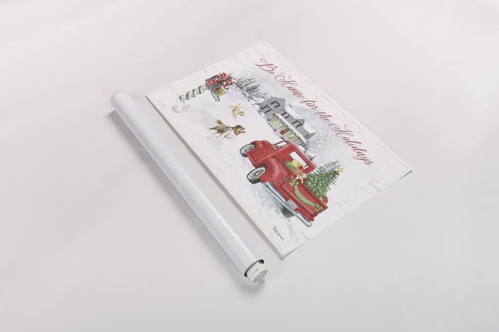 Farmhouse Holidays VI by Beth Grove. shown as a rolled paper print. Available as archival giclee rolled canvas, fine art paper, or poster print. SKU 45572i.