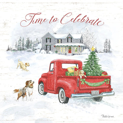 Farmhouse Holidays VIII by Beth Grove. SKU 45574a. Archival Giclee Fine art print for wall decor.