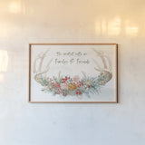 Festive Season I by Beth Grove. shown as a paper print in a natural frame. Available as a archival giclee rolled canvas, fine art paper, or poster print. SKU 72310i.
