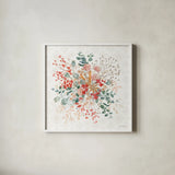 Festive Season II by Beth Grove. Shown in a crisp white glass frame for a clean and minimalist style. Available as an archival giclee rolled canvas, fine art paper, or poster print. SKU 72311a.