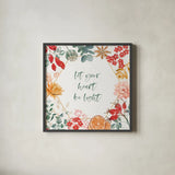 Festive Season IV by Beth Grove. Shown in a sleek black glass frame for a contemporary gallery look. Available as an archival giclee rolled canvas, fine art paper, or poster print. SKU 72313a.