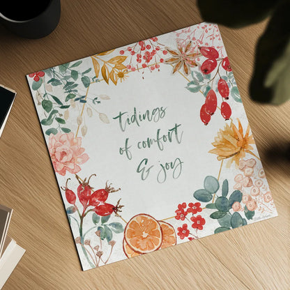 Festive Season V by Beth Grove. Shown as a detailed flat fine art print, highlighting archival giclee quality. Available as an archival giclee rolled canvas, fine art paper, or poster print. SKU 72314a.