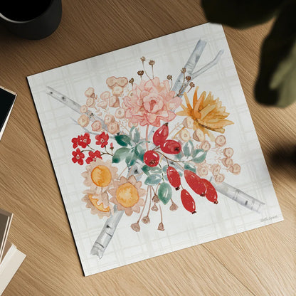 Festive Season VII by Beth Grove. Shown as a detailed flat fine art print, highlighting archival giclee quality. Available as an archival giclee rolled canvas, fine art paper, or poster print. SKU 72316a.