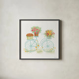 Flea Market Flowers I by Beth Grove. Shown in a sleek black glass frame for a contemporary gallery look. Available as an archival giclee rolled canvas, fine art paper, or poster print. SKU 98890a.