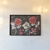 Flora Toile I Dark by Beth Grove. shown as a paper print in a black flame. Available as a archival giclee rolled canvas, fine art paper, or poster print. SKU 92948i.