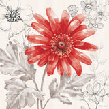 Flora Toile IV by Beth Grove. SKU 92951a. Archival Giclee Fine art print for wall decor.
