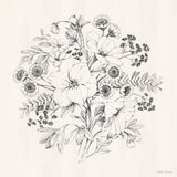 Flora Toile IX by Beth Grove. SKU 92957a. Archival Giclee Fine art print for wall decor.