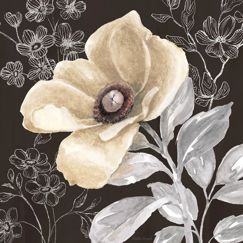 Flora Toile V by Beth Grove. SKU 92952a. Archival Giclee Fine art print for wall decor.