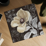 Flora Toile V by Beth Grove. Shown as a detailed flat fine art print, highlighting archival giclee quality. Available as an archival giclee rolled canvas, fine art paper, or poster print. SKU 92952a.