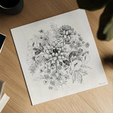 Flora Toile VIII by Beth Grove. Shown as a detailed flat fine art print, highlighting archival giclee quality. Available as an archival giclee rolled canvas, fine art paper, or poster print. SKU 92955a.