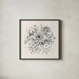 Flora Toile VIII by Beth Grove. Shown in a sleek black glass frame for a contemporary gallery look. Available as an archival giclee rolled canvas, fine art paper, or poster print. SKU 92955a.