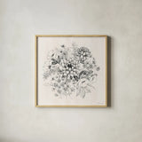 Flora Toile VIII by Beth Grove. Shown in a natural wood glass frame for a timeless modern aesthetic. Available as an archival giclee rolled canvas, fine art paper, or poster print. SKU 92955a.