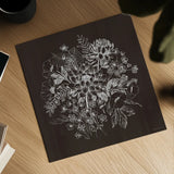 Flora Toile VIII Dark by Beth Grove. Shown as a detailed flat fine art print, highlighting archival giclee quality. Available as an archival giclee rolled canvas, fine art paper, or poster print. SKU 92956a.