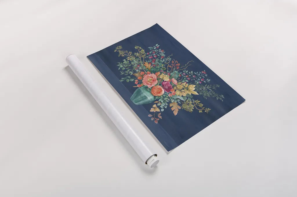 Floral Drama I by Beth Grove. shown as a rolled paper print. Available as archival giclee rolled canvas, fine art paper, or poster print. SKU 80326i.