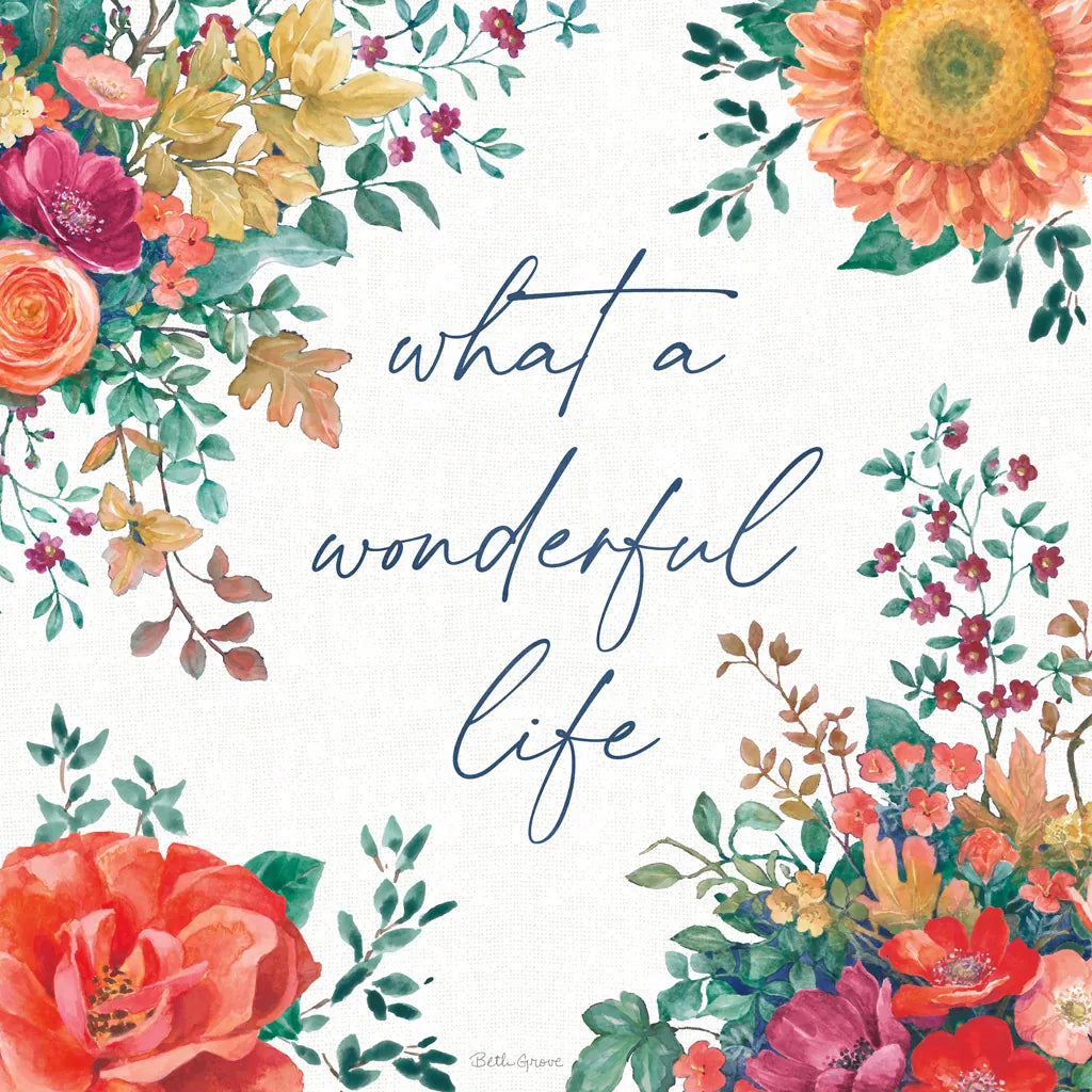 Floral Drama IV by Beth Grove. SKU 80329a. Archival Giclee Fine art print for wall decor.