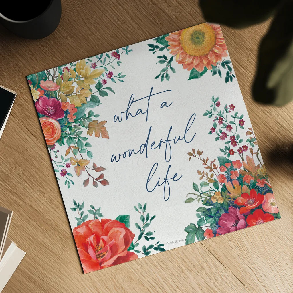 Floral Drama IV by Beth Grove. Shown as a detailed flat fine art print, highlighting archival giclee quality. Available as an archival giclee rolled canvas, fine art paper, or poster print. SKU 80329a.