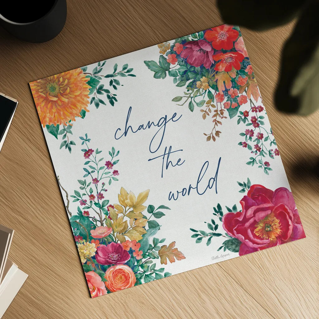 Floral Drama V by Beth Grove. Shown as a detailed flat fine art print, highlighting archival giclee quality. Available as an archival giclee rolled canvas, fine art paper, or poster print. SKU 80330a.