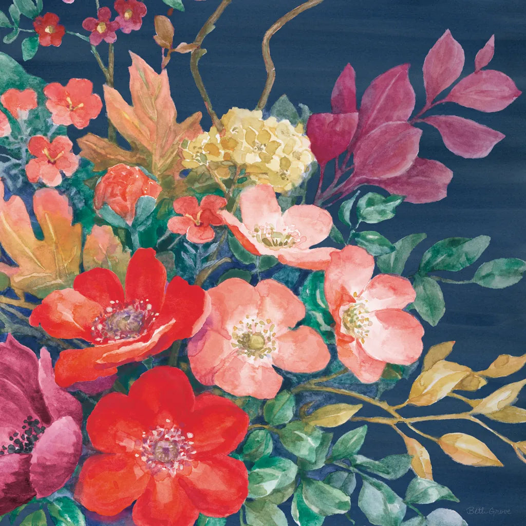Floral Drama VI by Beth Grove. SKU 80331a. Archival Giclee Fine art print for wall decor.