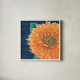 Floral Drama XI by Beth Grove. Shown in a crisp white glass frame for a clean and minimalist style. Available as an archival giclee rolled canvas, fine art paper, or poster print. SKU 80336a.