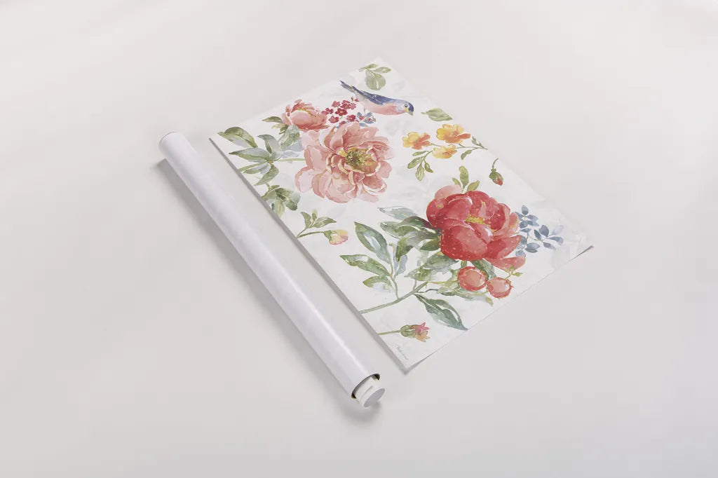 Floral Focus I by Beth Grove. shown as a rolled paper print. Available as archival giclee rolled canvas, fine art paper, or poster print. SKU 62322i.