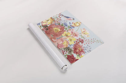 Floral Focus II Blue by Beth Grove. shown as a rolled paper print. Available as archival giclee rolled canvas, fine art paper, or poster print. SKU 62332i.