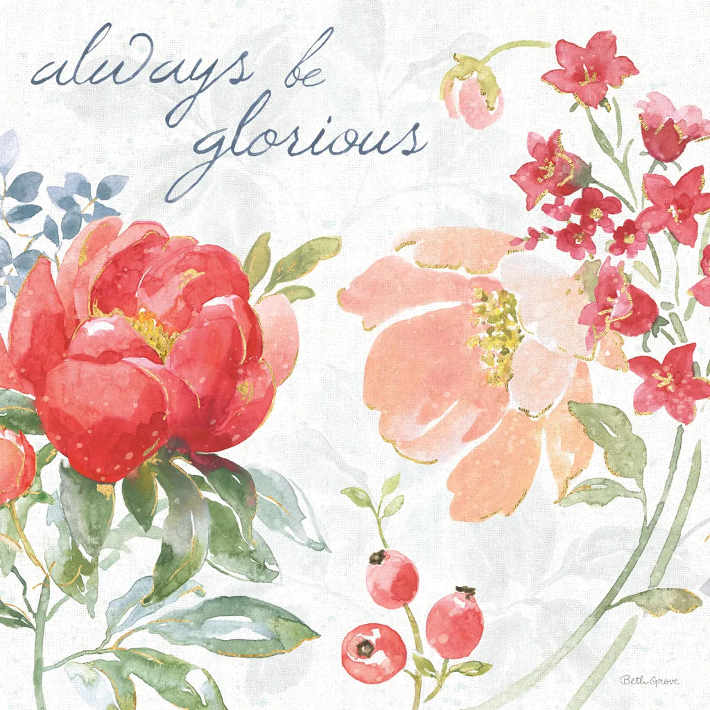 Floral Focus IV by Beth Grove. SKU 62325a. Archival Giclee Fine art print for wall decor.