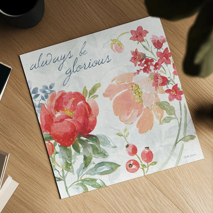 Floral Focus IV by Beth Grove. Shown as a detailed flat fine art print, highlighting archival giclee quality. Available as an archival giclee rolled canvas, fine art paper, or poster print. SKU 62325a.