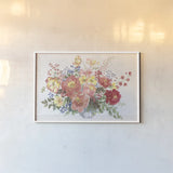 Floral Focus V by Beth Grove. shown as a paper print in a white frame. Available as a archival giclee rolled canvas, fine art paper, or poster print. SKU 62326i.