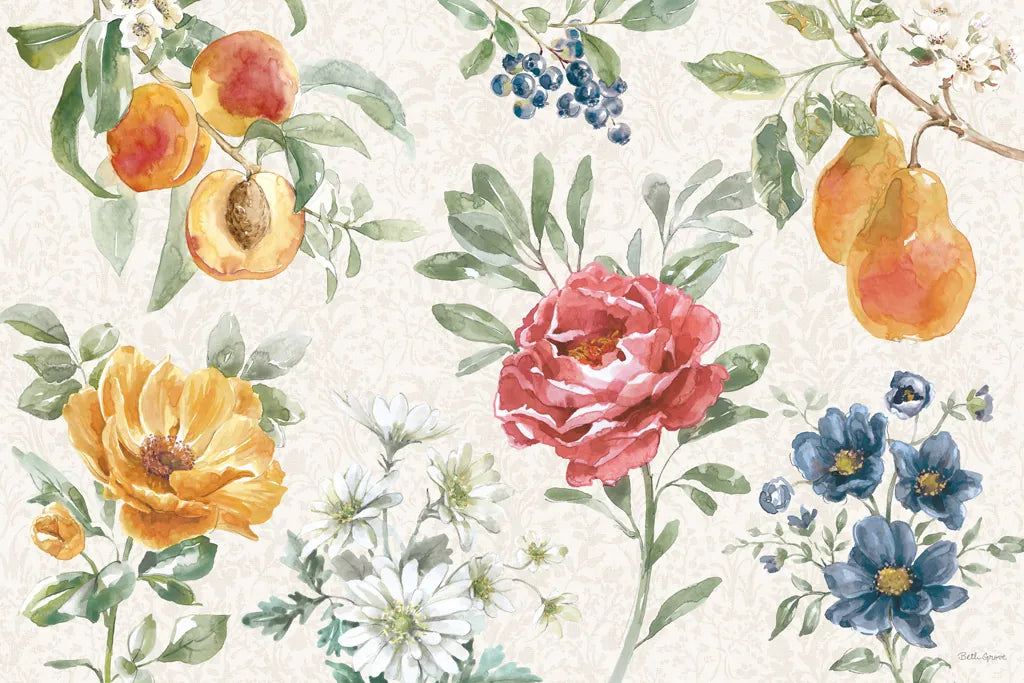 Floral Solitude I by Beth Grove. SKU 67777i. Archival Giclee Fine art print for wall decor.